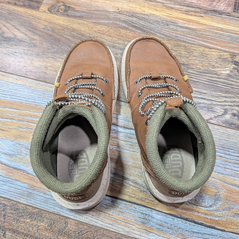 Hey Dude Mens Bradley Cognac Boots Size 6 - Picture 6 of 7